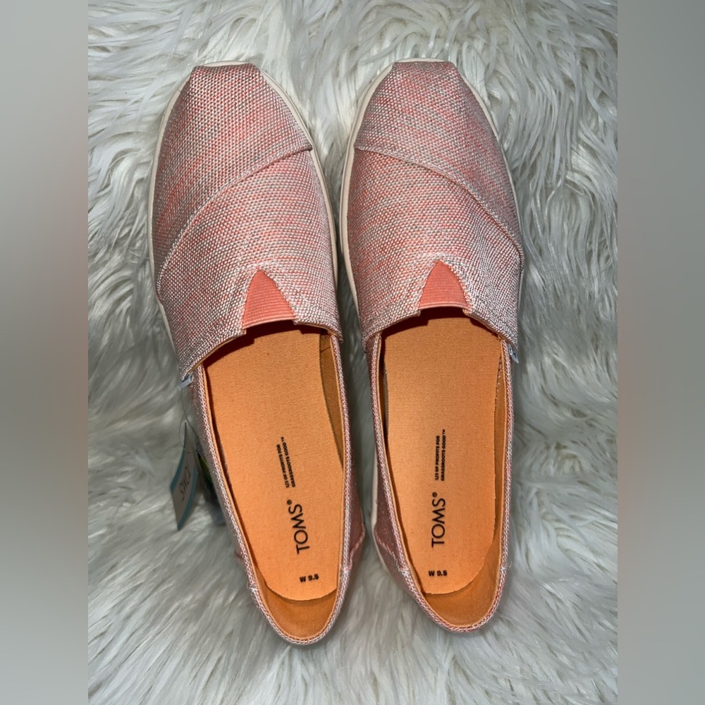 Toms Alpargata Cupsole Apricot Pink size 9.5